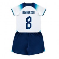 Camiseta Inglaterra Jordan Henderson #8 Primera Equipación Replica Mundial 2022 para niños mangas cortas (+ Pantalones cortos)